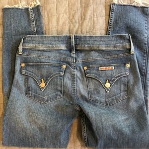 Hudson Frayed Edge Cropped Jeans